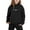 Black, variant on lnmuld Two Piece Outfits Girls Fashion Hooded Letter Print Sweatshirt Outfit Set Cozy Everyday Wear for All Day Play and School Activities Solid Color Size:9-10 Years