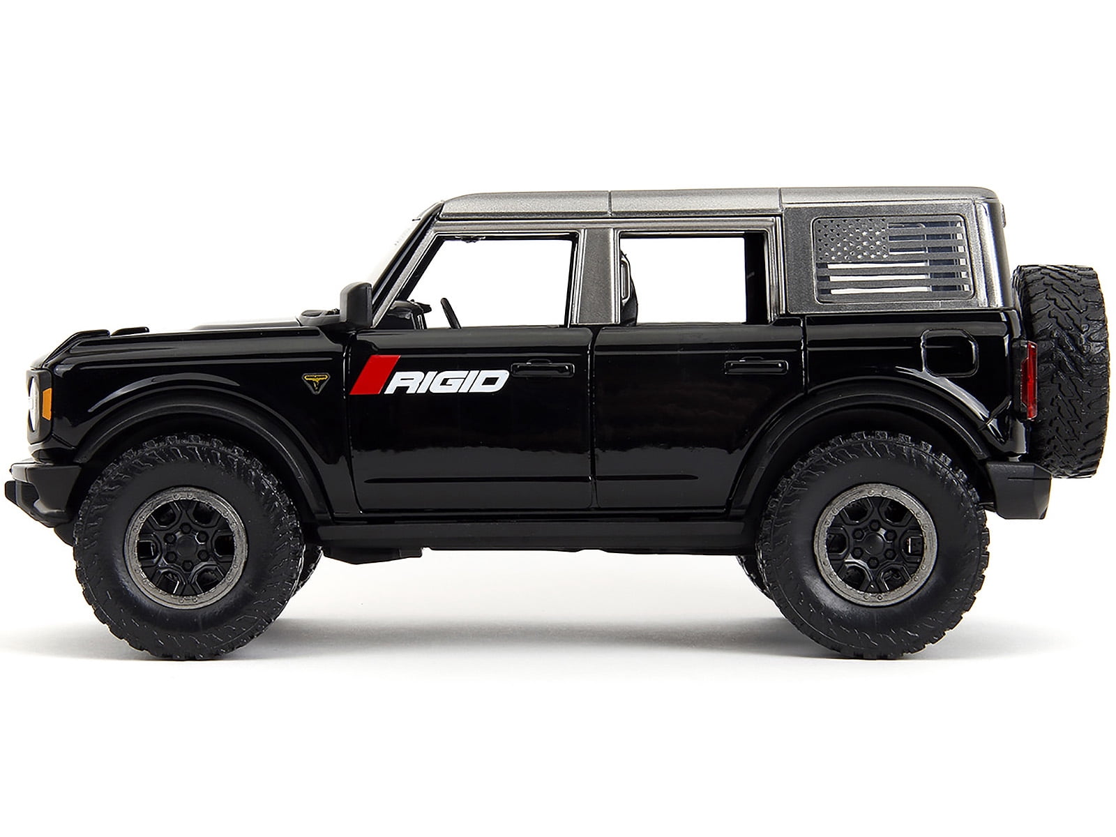 2021 Ford Bronco Badlands Black "Rigid" with Extra Wheels "Just Trucks" Series 1/24 Diecast Model Car by Jada