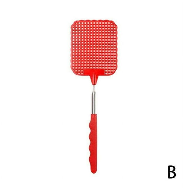 Retractable Plastic Fly Swatter Stainless Steel Lever P5H5
