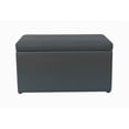 thumbnail image 1 of MAINSTAYS Grey Faux Leather Hinged  Storage Ottoman, 1 of 4