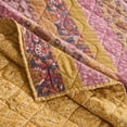 thumbnail image 5 of Greenland Home Marigold Patchwork Watercolor Floral Cotton Blend Throw Blanket, 50" x 60", 5 of 8