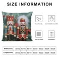 thumbnail image 5 of GOSMITH  Nutcracker Throw Pillow Cushion Cover Photo of Christmas Themed Cartoons with Clothes Hats and Mustaches Print, Zippered Double-Side Digital Print Decor, Green Red, 5 of 5