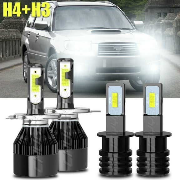 For Mitsubishi Eclipse 2000-2002 6000K LED Headlight   Fog Light Bulbs Combo 4PC