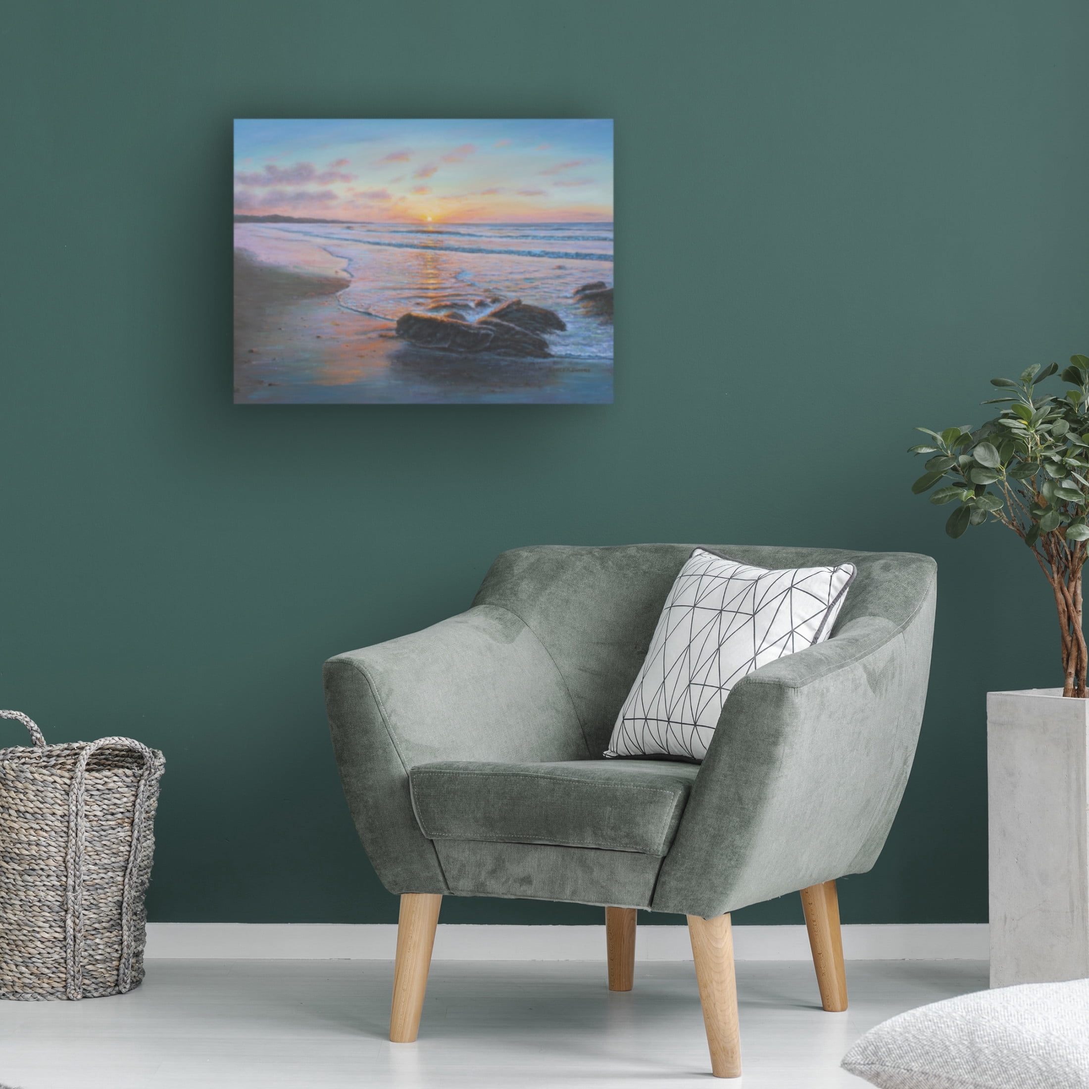 Canvas Wall Art - Bruce Dumas 'Breaking Sun' Wall Art for Living Room, Bedroom, or Office Décor by Trademark Fine Art - 47 x 35 Inches