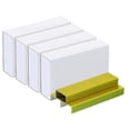 thumbnail image 1 of czcpp-Staples pour Agrafeuse, Lot de 4 (1000 Pcs Agrafes par Paquet) 26/6 Standard 1/4 Pouce Longueur Agrafes Sans Confiture pour Fournitures de Bureau à Domicile, Jaune, 1 of 4