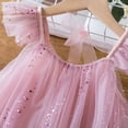 thumbnail image 6 of Tisuna Girls Summer Dress Toddler Sparkling Print Sleeveless Crew Neck Dresses Comfortable Soft Little Baby Girls Holiday School Party Casual Wear Pink Size 3-4 Years, 6 of 9