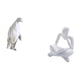 thumbnail image 5 of Escultura de pingüino pensador, figura coleccionable, artesanía decorativa, estatua de animal de resina, decoración abstracta para mesa, sala de estar, 5 of 8