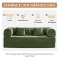 thumbnail image 6 of COOLHUT 78.7" W Combination Sofa, High Rebound Density Sponge Sofa Couch, Three Forms Floor Couch Three Seats Sofa Bed for Living Room, Bedroom, Oliver Green, 6 of 13