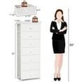 thumbnail image 3 of Crestlive Products White 7 Drawers Vertical Dresser Storage Tower Chest, 3 of 8