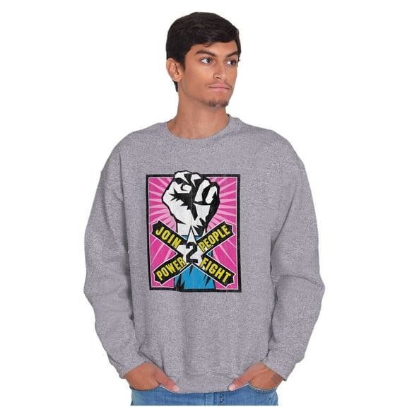 Power to the People Social Justice Sweatshirt for Men or Women Brisco Brands S