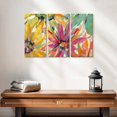 thumbnail image 2 of Elephant Stock Abstracted Petals Ii Wall Art - Horizontal Multi Panel Canvas - Living Room Wall Decor - Abstract Multi Panel - Blue And Pink Decor By Silvia Vassileva - 23" x 14", 2 of 4