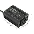 thumbnail image 3 of 150W Car Power Inverter, 12V DC to 220V AC Converter Vehicle Adapter Plug Outlet with 2.1A Dual USB Car Charger for Light Strip, Laptop, Television, DVD Player - Black, 3 of 7