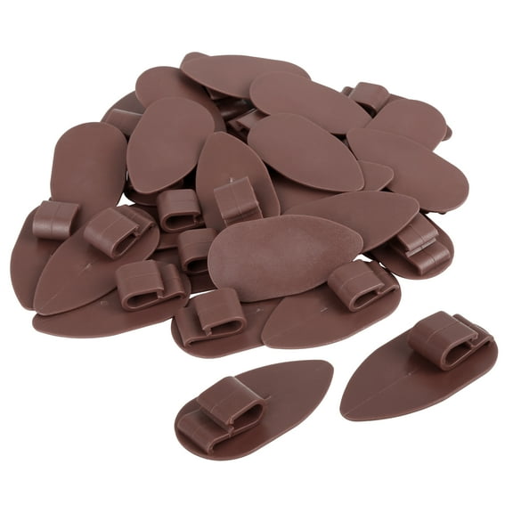 Universal Car Floor Mat Clips Fixing Grips Anti Slip Buckle Fastener Brown 28x56mm 30pcs
