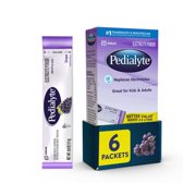 Pedialyte Electrolyte Powder Packets, Grape, Hydration Drink, 6 Single-Serving Powder Packets
