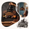 thumbnail image 6 of Miwamany Halloween Wooden Door Sign, 12 Inch Witch Hat Pumpkin Crow Hanging Plaque, 2D Rustic Farmhouse Indoor Outdoor Decor with Rope for Porch Wall, Spooky Festive Home Accent, 6 of 7