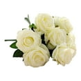 thumbnail image 2 of SPRING PARK 9 Heads Rose Artificial Fake Flowers Spray Wedding Party Bouquet Home Decor, 2 of 7