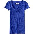 thumbnail image 1 of Aeropostale - Camiseta básica con cuello redondo para mujer, color azul, talla mediana, 1 of 1