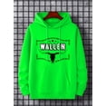 thumbnail image 3 of Wallen & Bull Skull Print Hoodie, Hoodies Para Hombres, Sudadera Con Capucha De Diseño Gráfico Casual Para Hombres Con Bolsillo Canguro Para Primavera Otoño, Como Regalos, 3 of 4
