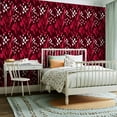 thumbnail image 2 of Peel and Stick Wallpaper Canvas Contact Paper Floral seamless bunches berries dark red Self Adhesive and Removable 24in x 118in, 2 of 8