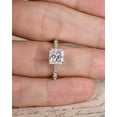 thumbnail image 6 of Prinncess Cut 1.75 Carat Moissanite Diamond Solitaire Ring with 18k Gold Plating, 6 of 6