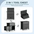 thumbnail image 5 of Tool Chest, 8-Drawer Large Rolling Tool Storage Cabinet with Enhanced Packaging, Detachable Top Tool Box with Tray Divider, Liners, Metal Tool Cart for Garage Workshop, Black, 5 of 7
