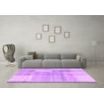 thumbnail image 3 of Ahgly Company Indoor Square Checkered Purple Modern Area Rugs, 8' Square, 3 of 4