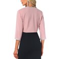 thumbnail image 3 of INSPIRE CHIC Women's Evening Shurg Sequin Beaded Open Front Cocktail Formal Bolero S Pink, 3 of 5