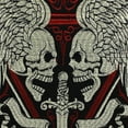 thumbnail image 2 of Large Embroidery Skull Wings Sword Patches Iron on Motorcycle Biker Badge Vest Jacket Back Applique Active, 2 of 5