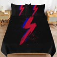 thumbnail image 6 of 3 Pcs Soft Bedding Set, Includes 1 Duvet Cover with Zipper And 2 Pillow Shams,Lightning Bolt Brush Twin(86"x70"), 6 of 8
