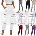 thumbnail image 3 of Admvng Women's Pants Straight Leg Long Pants Slim Fit Work Business Casual Trousers, 3 of 8