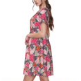 thumbnail image 2 of Balery Hearts for Valentines day Vestidos sueltos de manga corta para mujer, vestidos de verano 2025, vestidos casuales de corte A con vuelo., 2 of 6