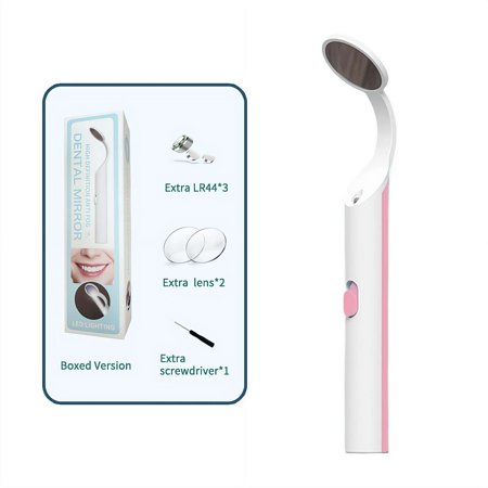 LED Dental Mirror with Light – Anti-Fog Teeth Inspection Tool for Oral Care Lighted Dentist Mouth Mirror for Home & Professional Use