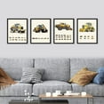 thumbnail image 2 of PixonSign Framed Wall Art, Kids Tractor Trailer Truck Collage Posters, Set of 4 Boy's Bedroom Illustration Wall Decor Prints, Medorm Fine Artwork, Contemporary Wall Décor - 11"x14" Black, 2 of 5