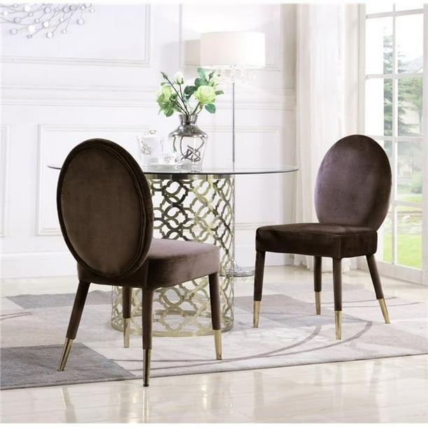 Chic Home FDC9114 US Jerett Dining Chair Upholstered Oval Back