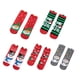 thumbnail image 2 of 4 pares de calcetines navideños de algodón de invierno con diseño de ciervo, Papá Noel y muñeco de nieve. B, 2 of 9