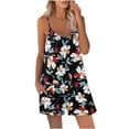 thumbnail image 2 of Womens Hawaiian Print Jumpsuit Women Romper Summer Casual Tank Short Jumpsuit Spaghetti Straps Sleeveless Loose Floral Rompers with Pocket, 2 of 7