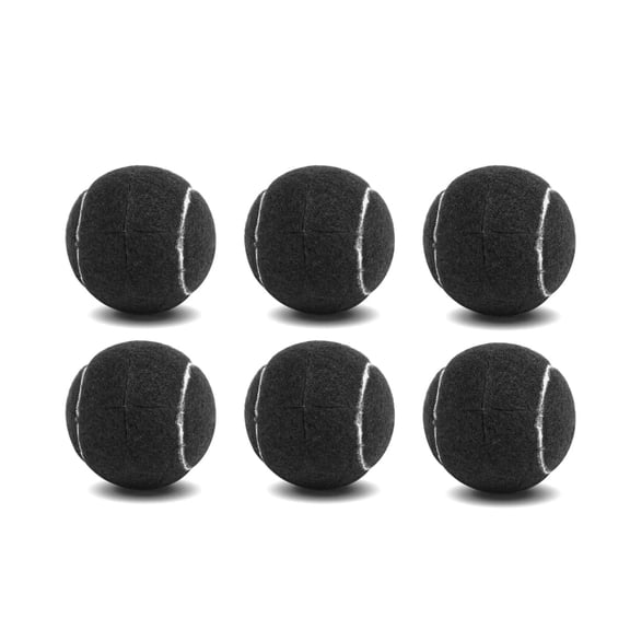 6Pcs black-Precut Walker Tennis Balls, Universal Heavy Duty Glide Balls for Walker & Furniture Legs Floor Protection,black,6