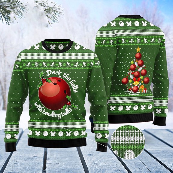 Bowling Ball Christmas Ugly Christmas Sweater, Christmas Sweater, Ugly Sweater, Funny Xmas Sweaters