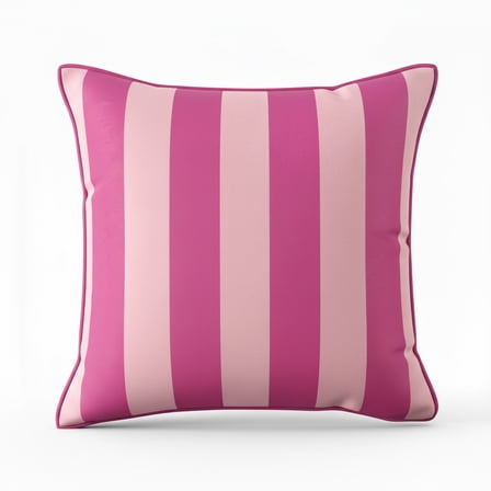 Mainstays 16 in x 16 in Pink Cabana Outdoor Pillow, Pink