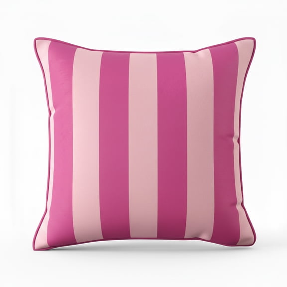 Mainstays 16 in x 16 in Pink Cabana Outdoor Pillow, Pink