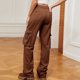 thumbnail image 5 of Pantalón cargo de mezclilla para mujer Pantalón cargo de pierna ancha fresco Cintura elástica Ropa de calle vintage, 5 of 7