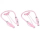 thumbnail image 1 of 2X Auriculares Inalámbricos Bluetooth Tipo de Cuello Reducción de Ruido Estéreo Tarjeta de Conexión Universal Auriculares Deportivos Micrófono, Rosa, 1 of 2