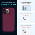 thumbnail image 2 of Funda para iPhone 13 Pro Max JAMW Sencillez Protección contra caídas de grado militar Forro de microfibra antiarañazos Silicona a prueba de golpes 6,7 pulgadas Roj, 2 of 5