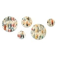 thumbnail image 3 of Designart "Citrus Vintage Floral Mix" Floral Round Wall Art Set Of 5 - Green Bohemian Living Room Wall Metal Art Set, 3 of 6