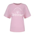thumbnail image 4 of Penkiiy Happy Hanukkah Shirt Women Chrismukkah Shirt Cat Candle Shirt Love and Light T-Shirt Festival Short Sleeve Tops Pink, 4 of 7