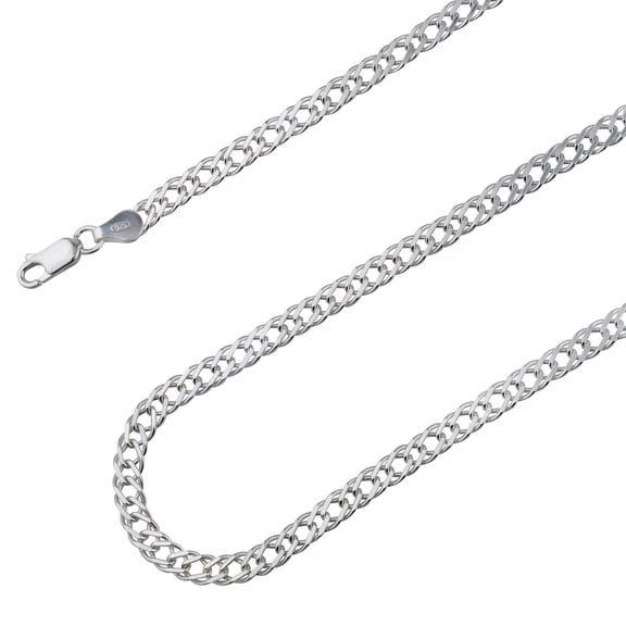 925 Sterling Silver, Rambo Chain 5mm Necklace - Hypoallergenic and Tarnish Resistant - By Oliver & Navy