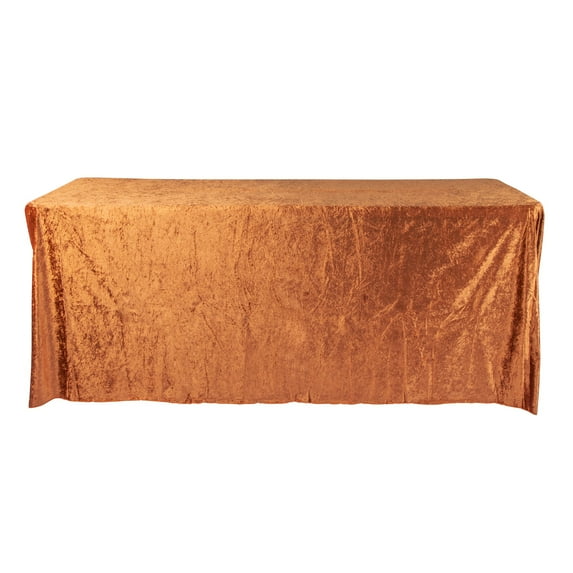 Velvet Tablecloth 90"X156" Rectangular Table Cover Seamless Terracotta for Weddings, Season Decor, Holiday Celebration, Birthday Party, and Ballroom Gala
