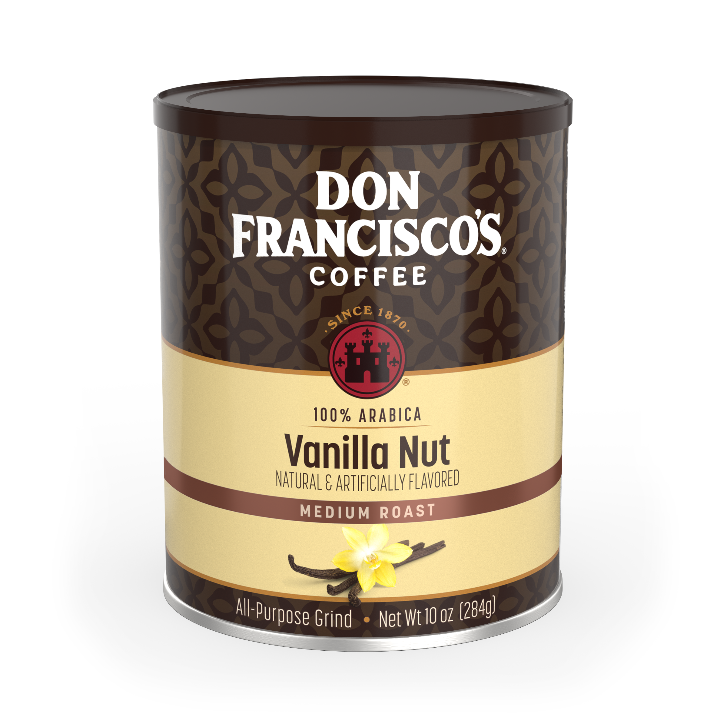 Don Francisco's Premium Medium Roast Vanilla Nut 100% Arabica Ground Coffee, 10 oz Can