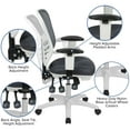 thumbnail image 4 of Flash Furniture Nicholas Mid-Back Dark Gray Mesh Multifunction Executive Swivel Ergonomic Office Chair with Adjustable Arms and White Frame, 4 of 16