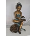 thumbnail image 2 of Nifao Dancer with Rose bronze statue – Home Office Decor Sculpture, 15"L x 17"W x 26"H, 2 of 10